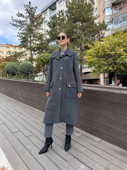 Misswhence 36416 Gri Triko Kap