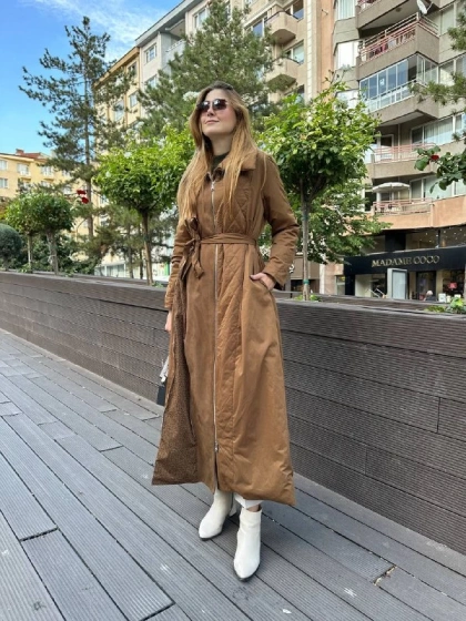 Misswhence 36514 Taba Fermuar Detaylı Kap