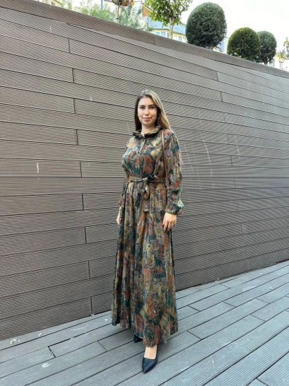 Misswhence 36515 Yeşil İpek Çıtçıtlı Kap