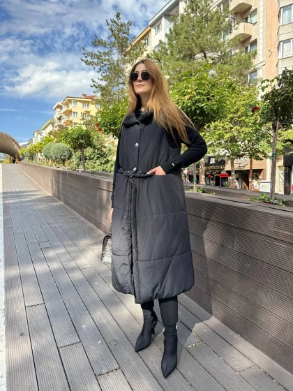 Misswhence 36702 Siyah Şişme Yelek