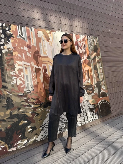 Misswhence 37017 Antrasit Pantolonlu Takım