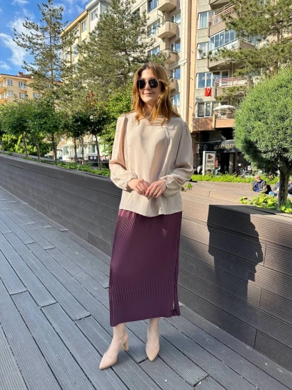 Misswhence 37019 Taş İpek Kısa Tunik