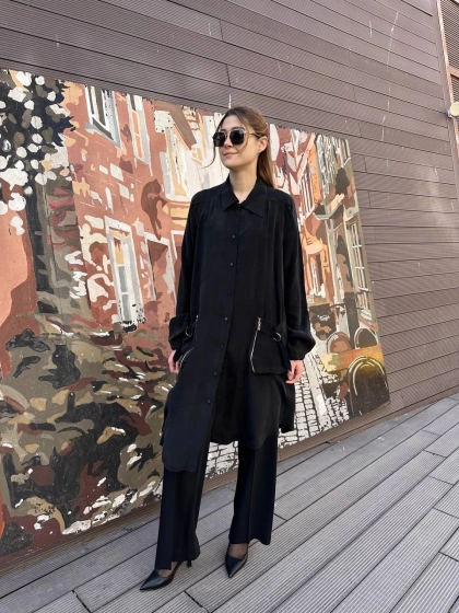 Misswhence 37302 Siyah Gömlek