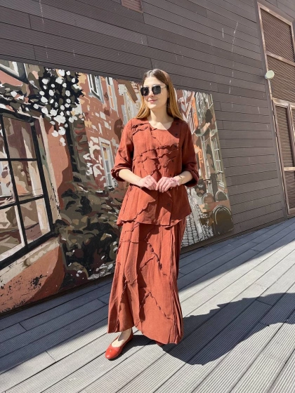 Misswhence 37305 Turuncu Etekli Takım