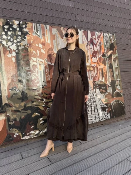 Misswhence 37500 Kahverengi İpek Kap