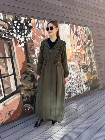 Misswhence 37504 Haki Büzgü Detaylı Kap