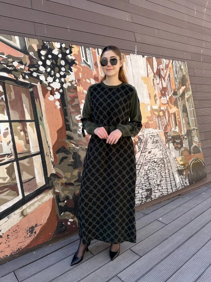 Misswhence 37825 Yeşil İpek Elbise