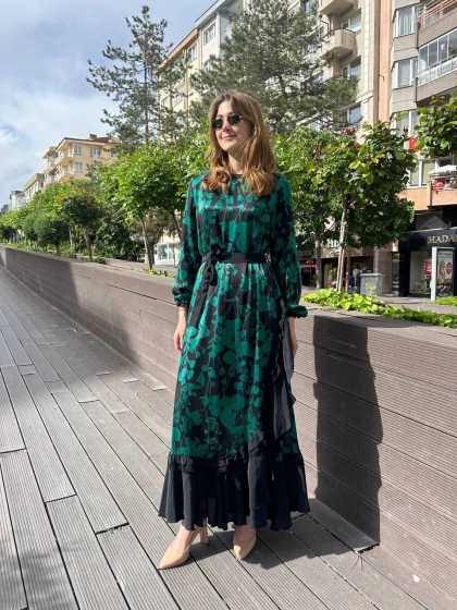 Misswhence 37832 Zümrüt Elbise