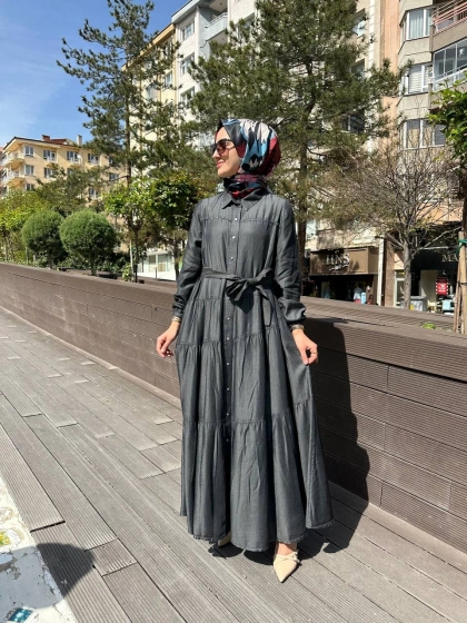 Misswhence 37842 Siyah Tensel Elbise