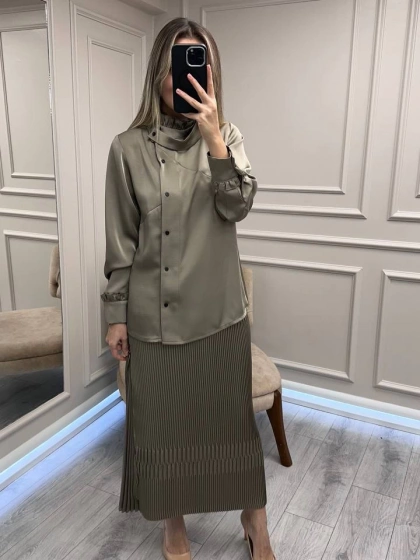 Misswhence 38015 Vizon Saten Etekli Takım