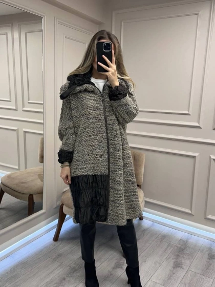 Misswhence 38422 Vizon Triko Yün Kap