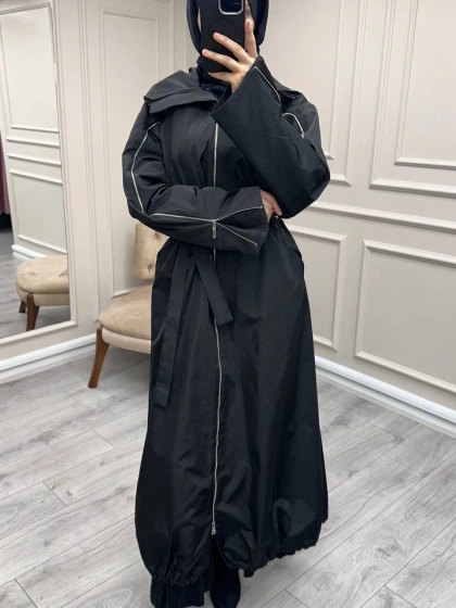 Misswhence 38506 Siyah Nervür Detaylı Kap