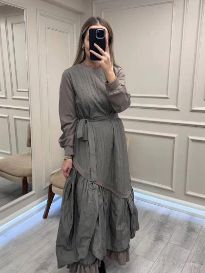 Misswhence 38831 Vizon Tafta Elbise