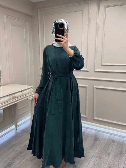 Misswhence 39842 Haki Cupro Elbise