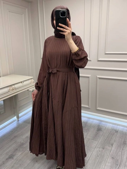 Misswhence 39844 Kahverengi Elbise