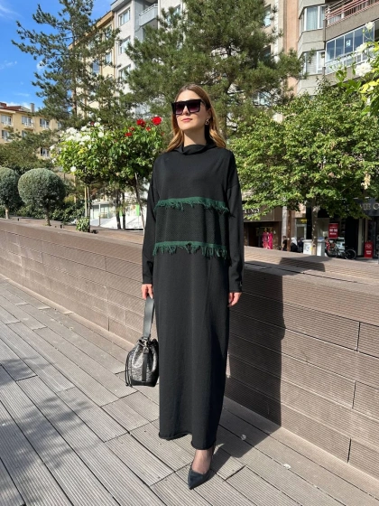 Misswhence MİSS 239 Siyah Triko Elbise