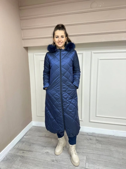 Ncl 23533 Siyah-Lacivert Çift Taraflı Şişme Parka