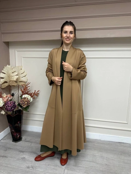 Noi 43335 Camel Scuba Parçalı Uzun Kap