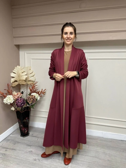 Noi 43335 Mürdüm Scuba Parçalı Uzun Kap