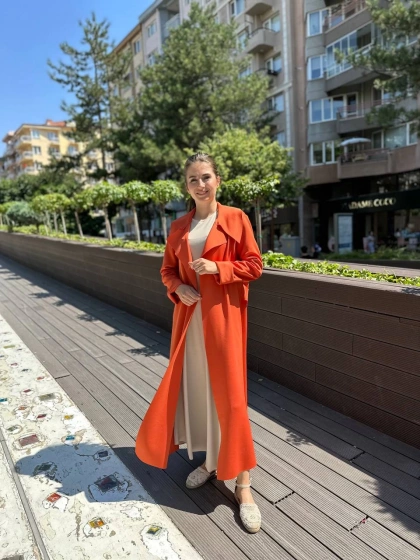 Noi 53323 Oranje Arkası Kemerli Scuba Kap