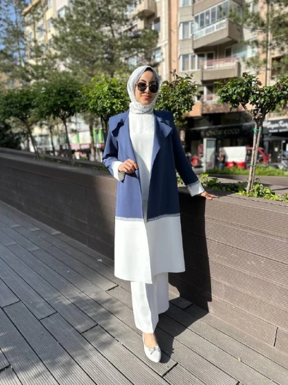 Noi 64321 Lacivert Çift Renkli Scuba Kap