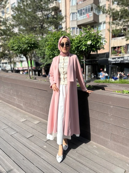 Noi 64342 Pudra Arkası Üçgen Şal Yaka Scuba Kap