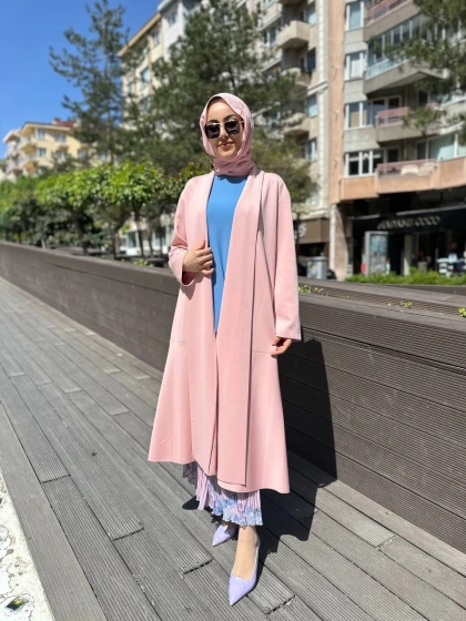 Noi 64343 Pudra Şal Yaka Eteği Volanlı Scuba Kap