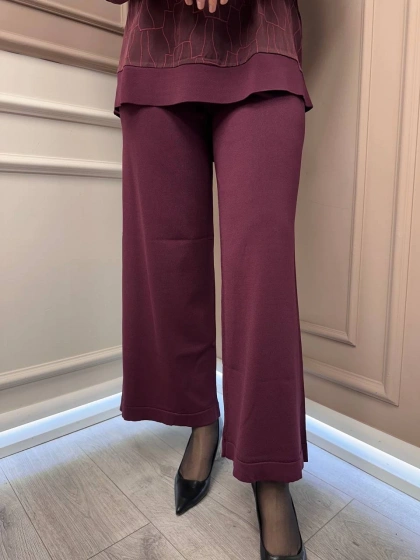 Nuss Triko 25K002 Bordo Merserize Triko Pantolon
