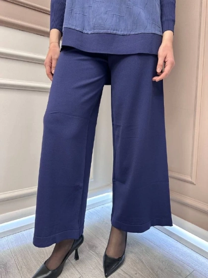 Nuss Triko 25K002 İndigo Merserize Triko Pantolon
