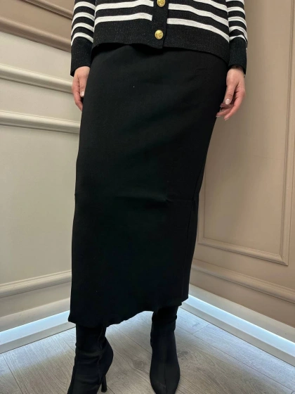 Nuss Triko 25K013 Siyah Triko Etek