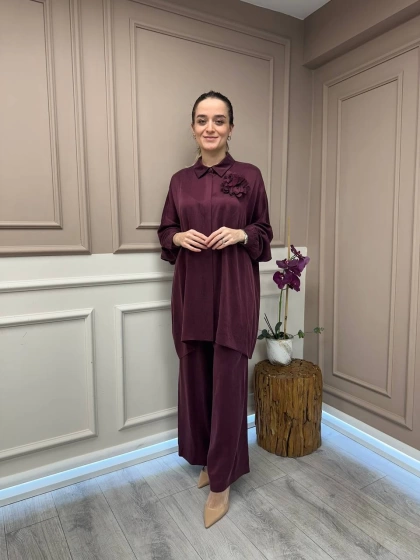 Nuss Triko 25Y1064 Bordo İkili Takım