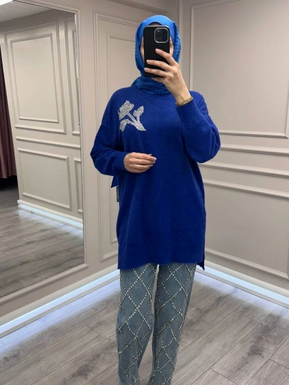 Nuss Triko 26K7001 Saks Angora Tunik