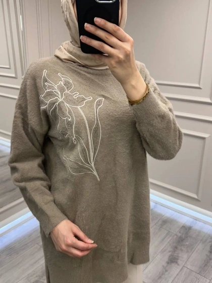 Nuss Triko 26K7004 Bej Angora Kazak