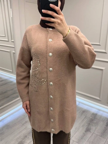 Nuss Triko 26K7007 Vizon Angora Hırka