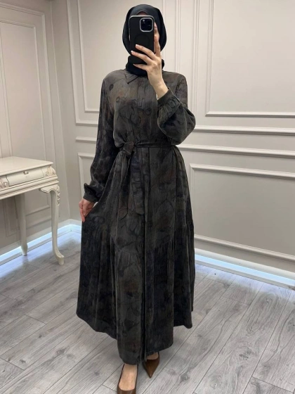 Nuss Triko 26Y2038 Kahve Elbise