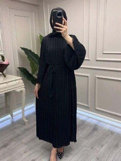 Nuss Triko 26Y2051 Siyah Elbise