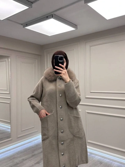 Nuss Triko NS-26K7011 Bej Angora Kaban