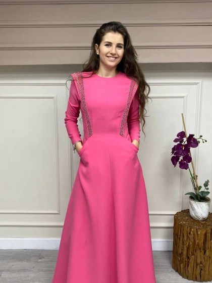 Senna 3002S23 Fuşya Carolina Abiye