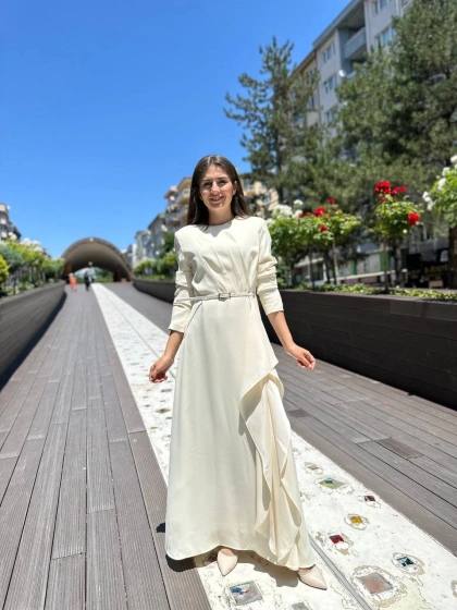 Senna 3009S23 Krem Fame Abiye