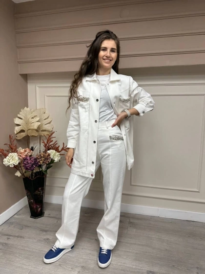 Senna 5013S23 Ekru Maxence Pantolon