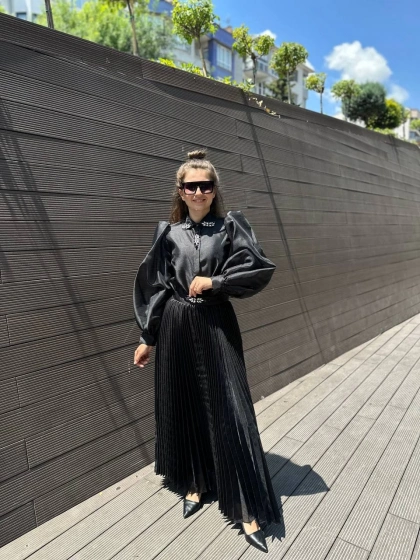 Senna 9009S23 Siyah Leaves Takım