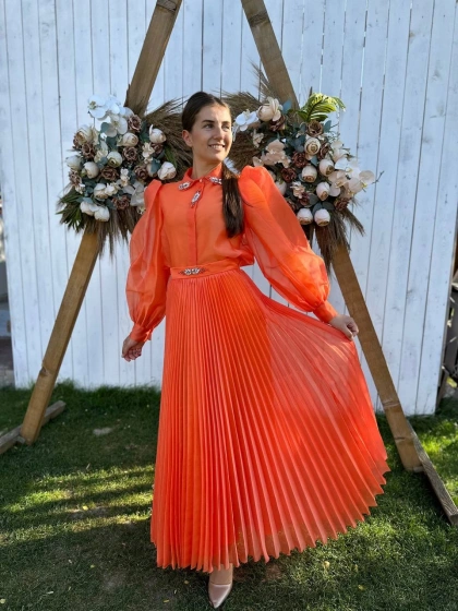 Senna 9009S23 Turuncu Leaves Takım