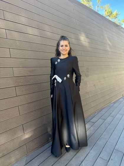 Senna SD241041030003 Siyah Pulice Abiye