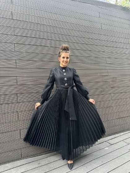 Senna SD241041030005 Siyah Latina Abiye