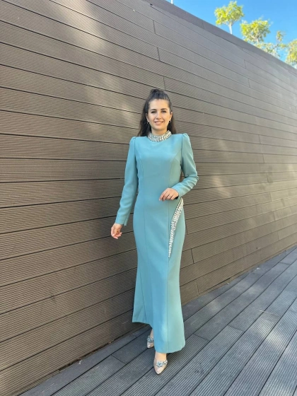 Senna SD241041030015 Yeşil Adel Abiye