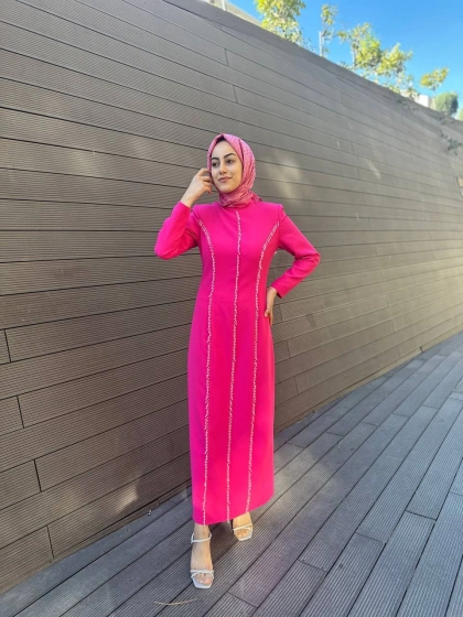 Senna SD241041030037 Fuşya Milera Abiye