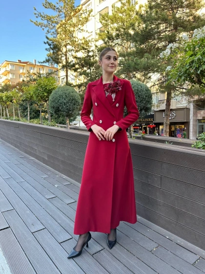 Senna SD241041030080 Bordo Rose Stone Abiye