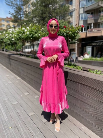 Senna SD241041030091 Fuşya Henrietta Abiye