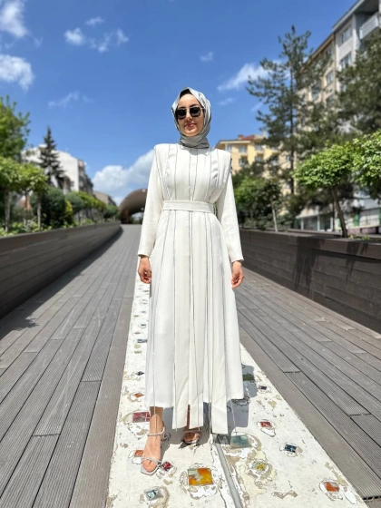 Senna SD241041030100 Ekru Tease Abiye