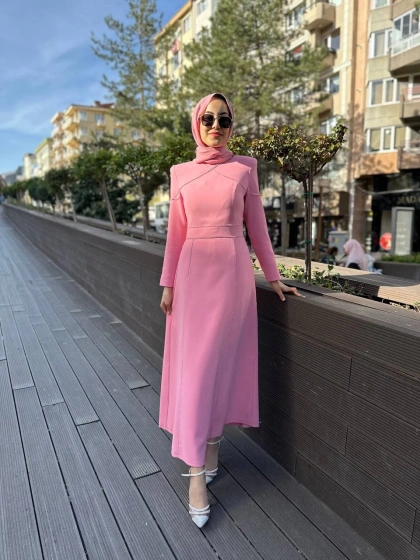 Senna SD242042030013 Pembe Crystal Abiye